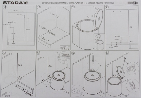 Ведро мусорное Starax
