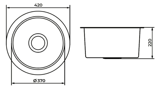 Мойка PR4242 Romance графит