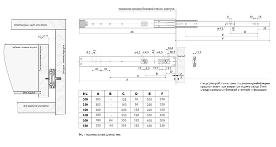 Направляющая шариковая 45х400мм