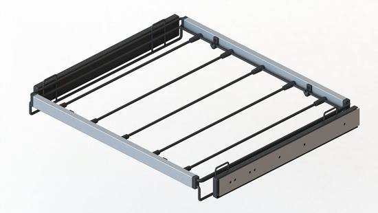 Полка выдвижная для брюк телескоп. (590-730) с доводч. черный