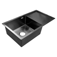 Мойка  PR7844 Corbie 3мм графит левая