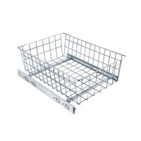 Корзина выкатная SB400/150-CR/SH 335х475х150 мм, на шариковых направляющих, хром Sibo