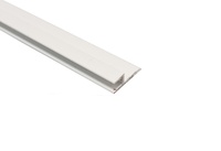 Планка-плинтус алюминевая белая 3м