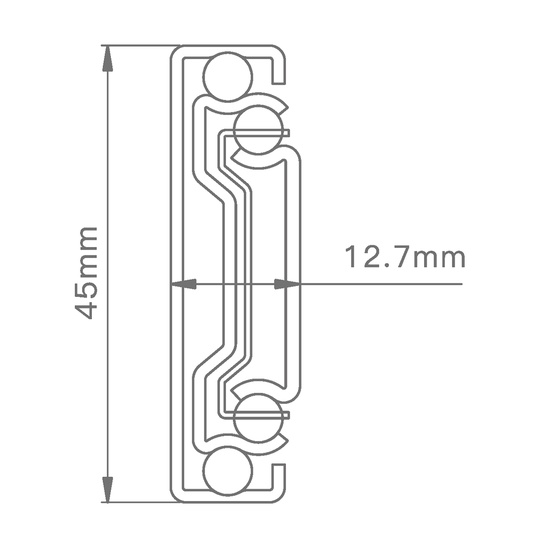 Направляющие шариковые с доводчиком 45х250 Andante (15)