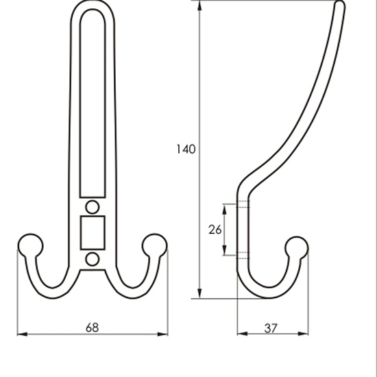 Крючок 208A SOLLER бронза