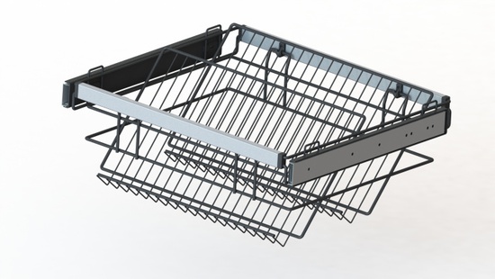 Полка выдвижная для обуви телескоп. (590-730) с доводч. черный