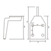 Опора мебельная SL-004 чёрная Edson