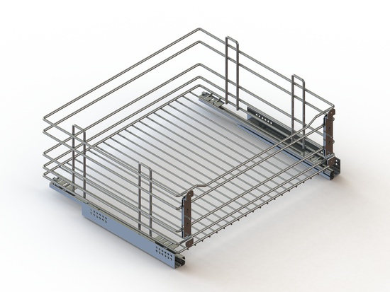 Корзина  с доводчиком Hettich хром UMM 450