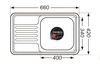 Кухонная мойка PL 6642 декор 0,8мм