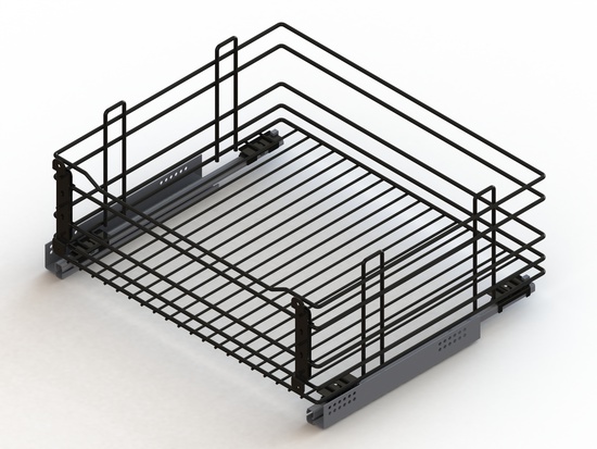 Корзина  с доводчиком Hettich черный UMM 800