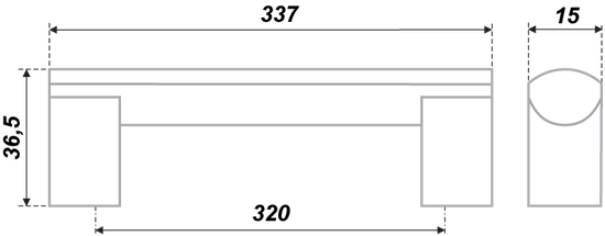 Ручка-скоба Боярд RS152AL 320мм