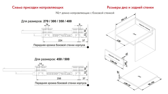 Направляющие СТАРТ SB08GR.1/350