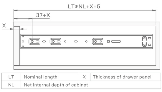 Направляющие шариковые с доводчиком 45х250 Andante (15)