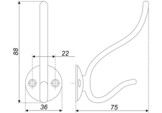 Крючок K208CP