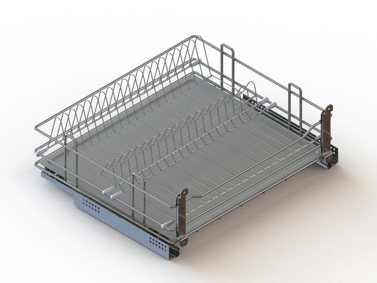 Сушка выдвижная с доводчиком Hettich,450мм,хром UMM