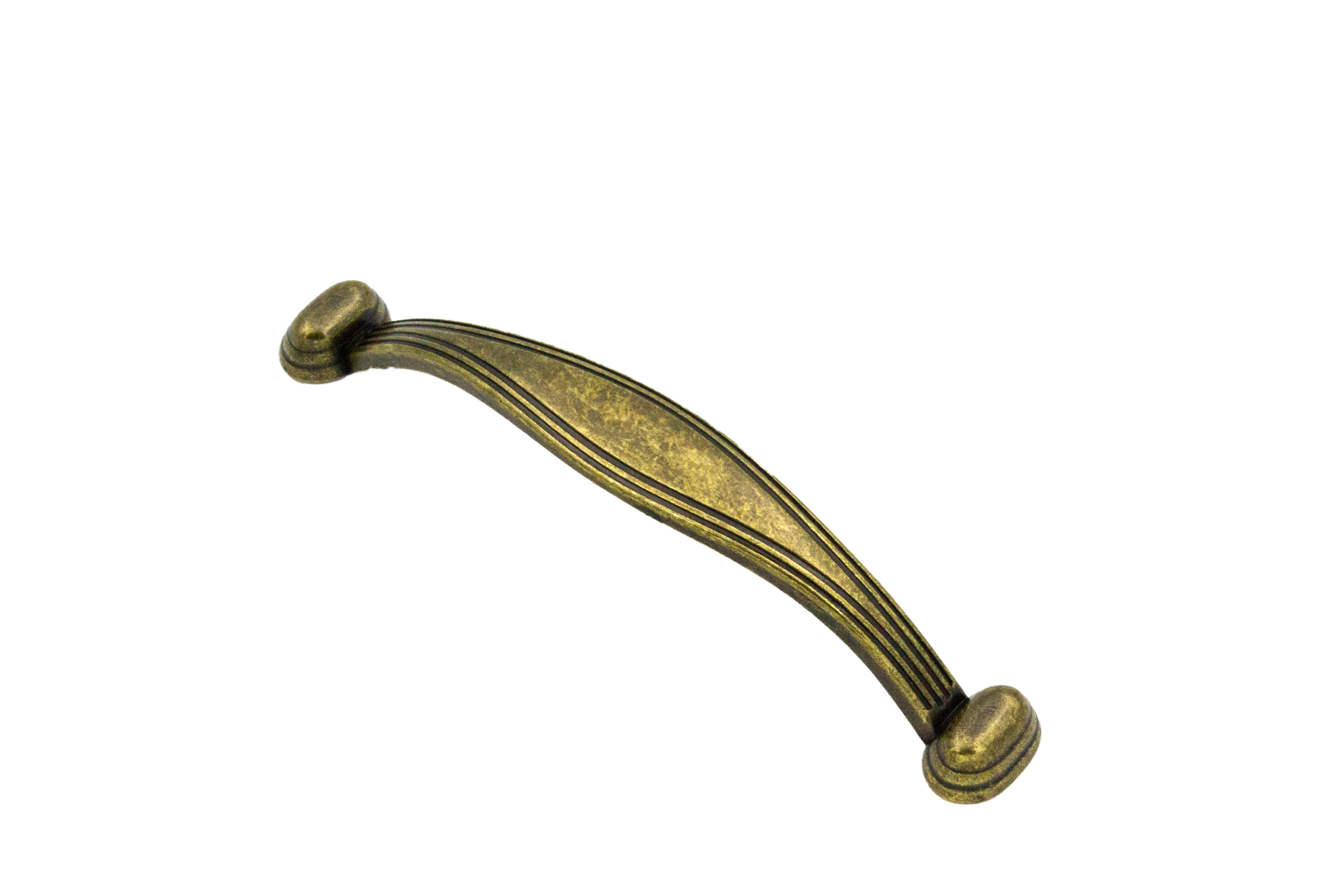 Мебельная ручка скоба бронза античная